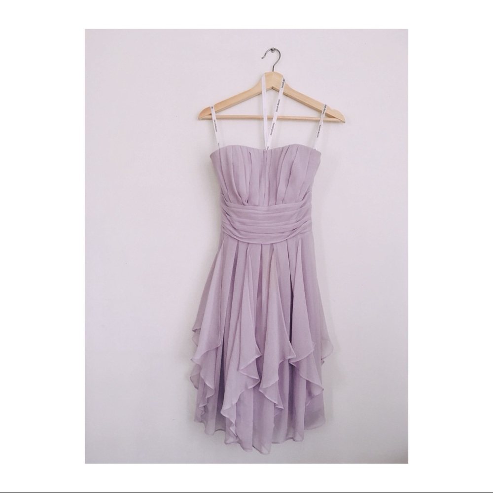 David’s Bridal Strapless Chiffon Dress